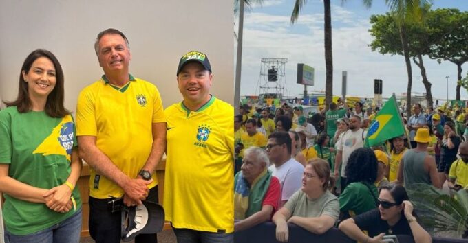 Com presença de Bolsonaro, políticos de MS participam de ato pró-anistia em Copacabana