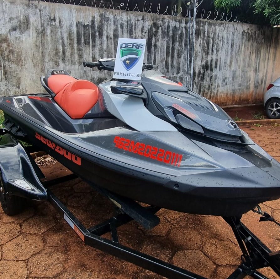 Homem furta moto áquatica com carretinha e é preso pela Polícia Civil em Campo Grande