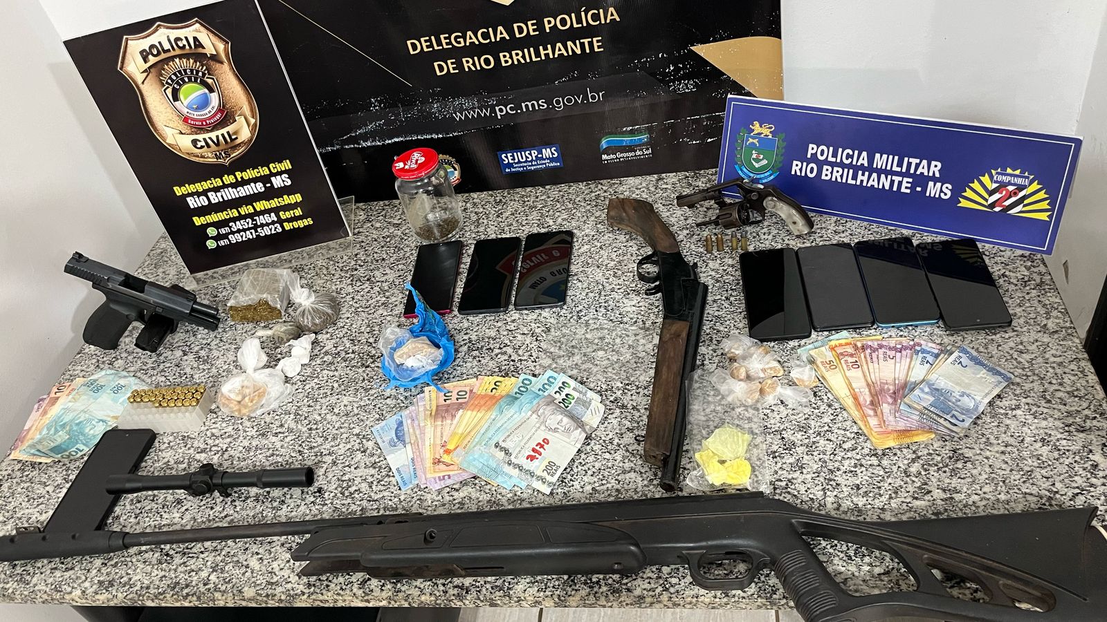 Polícia Civil deflagra Operação “Retomada” e prende seis indivíduos por tráfico de drogas em Rio Brilhante