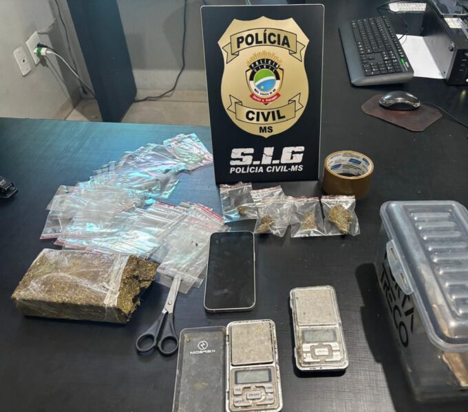 Polícia Civil fecha “boca de fumo” e prende um por tráfico de drogas em Bonito