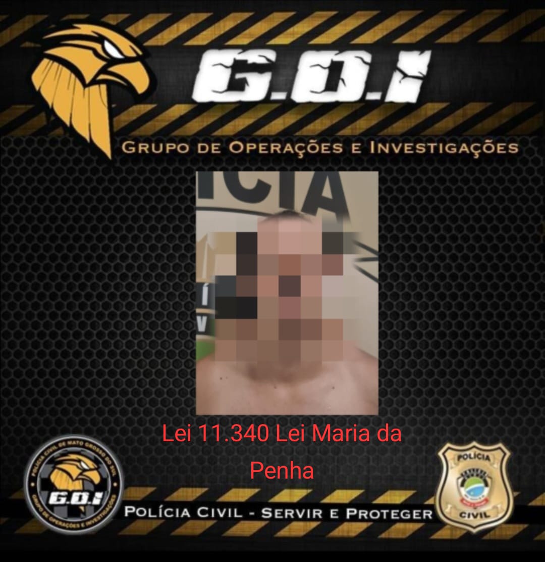 Polícia Civil prende indivíduo com mandado de prisão pelo crime de ameaça no âmbito da violência doméstica em Campo Grande