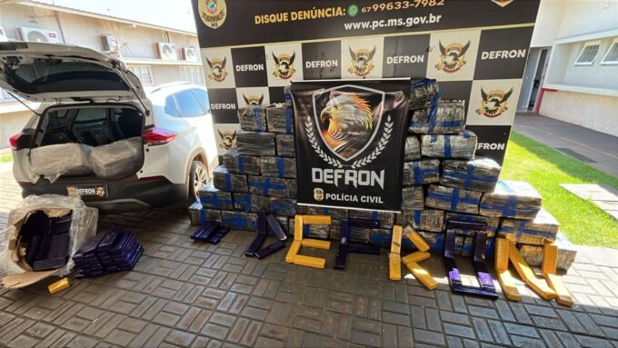 Policiais civis apreendem mais de uma tonelada de maconha e recupera veículo furtado em SP, em Dourados