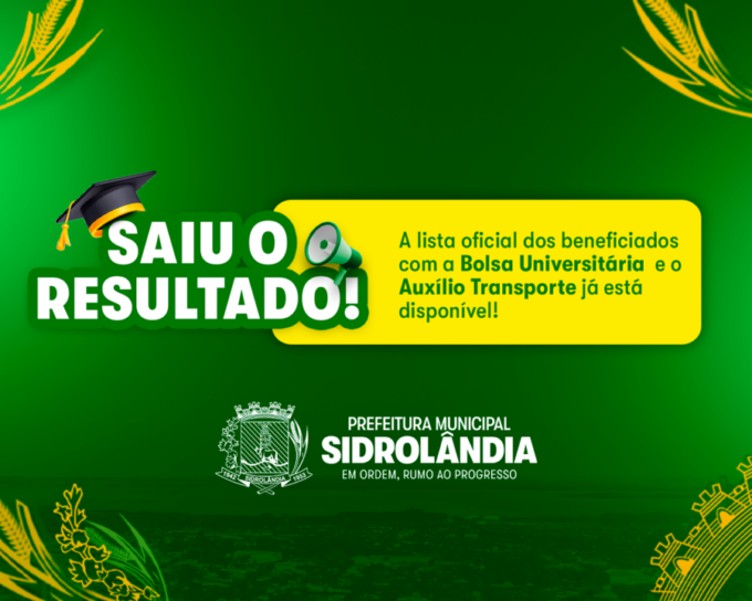 Confira quem foi contemplado na Bolsa Universitária ou no Auxílio Transporte