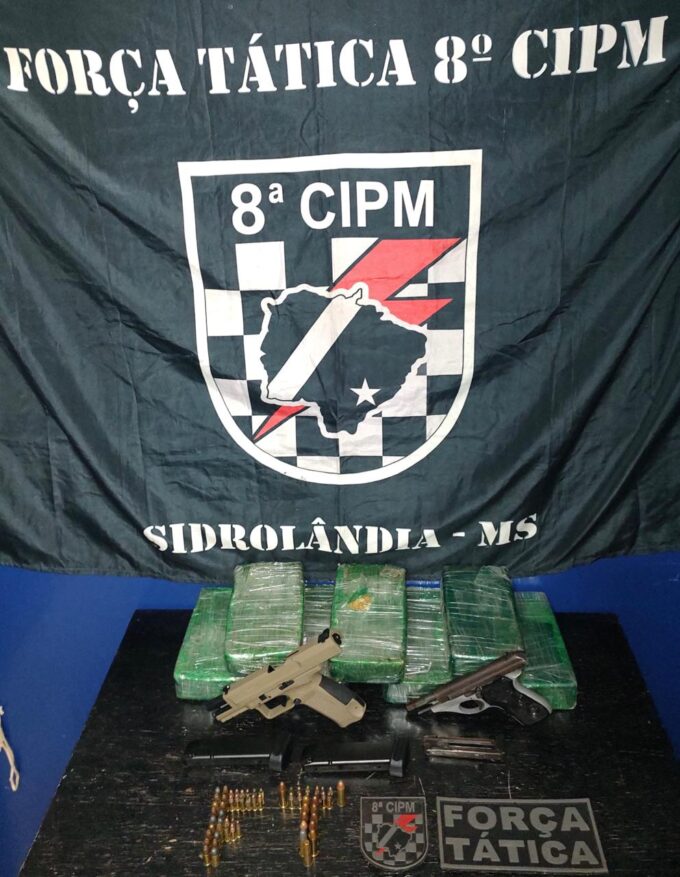 Ação da Força Tática resulta em prisão e apreensão de drogas e armas em Sidrolândia