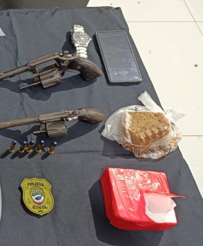 Ação integrada resulta na prisão de dois homens por tráfico de drogas e porte ilegal de arma de fogo em Sonora