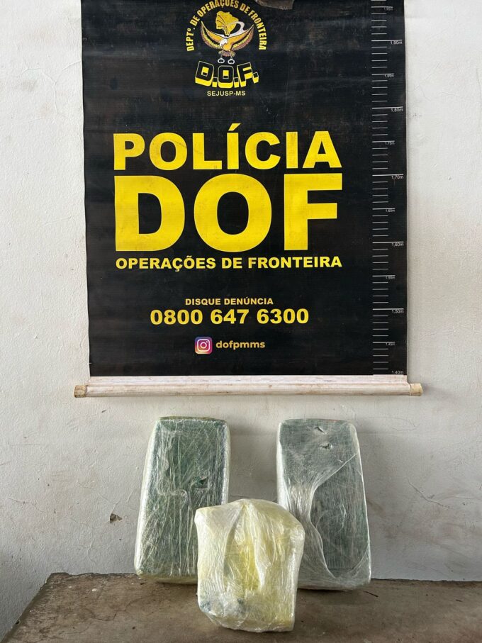 DOF apreende Pasta Base de Cocaína que seria entregue em Bonito