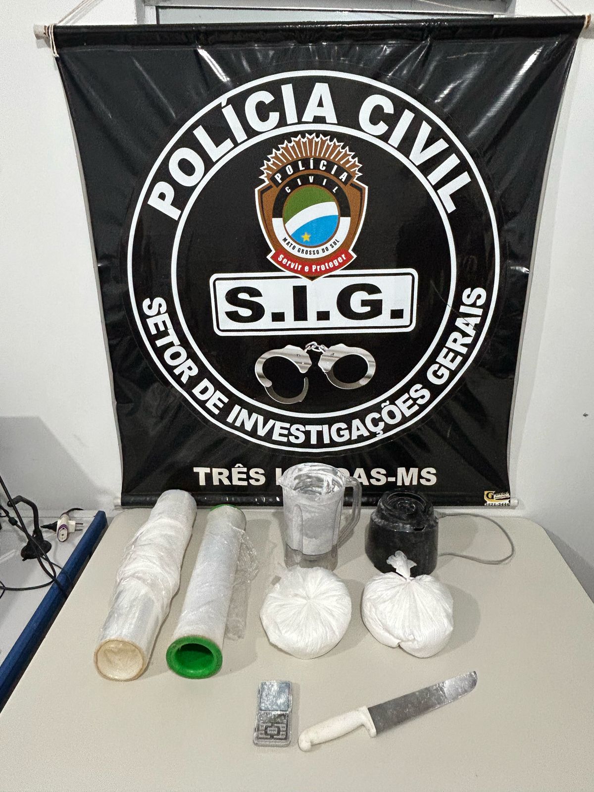 Polícia Civil apreende 2kg de cocaína e prende homem em flagrante em Três Lagoas