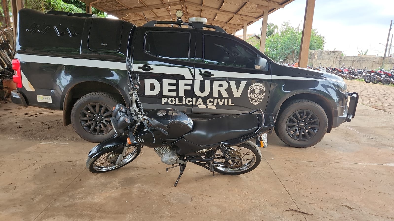 Polícia Civil recupera motocicleta furtada em frente à Santa Casa