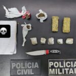 Polícias Civil e Militar capturam dupla que vendia drogas em alojamento de empresa em Santa Rita do Pardo