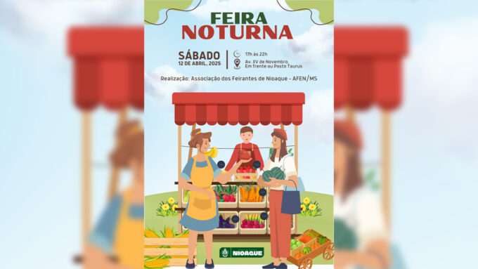 Feira Noturna de Nioaque ganha novo endereço e segue fortalecendo a economia local