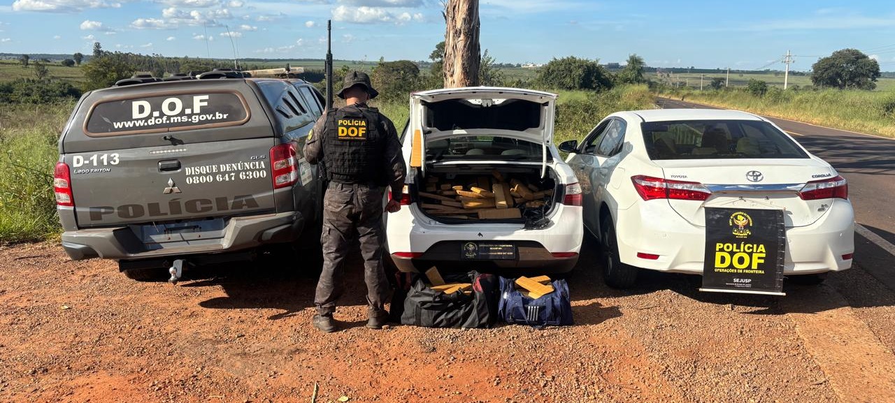 DOF apreende mais de 300 quilos de drogas em Anaurilândia e prende batedor