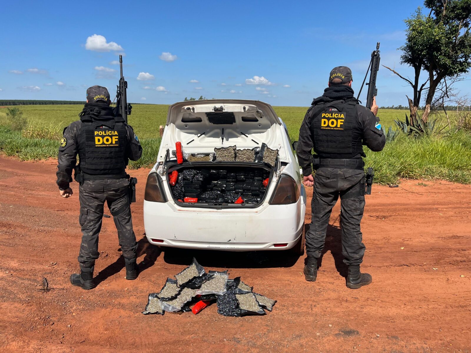 DOF apreende mais de 350 quilos de drogas em Tacuru que seguiam para Minas Gerais