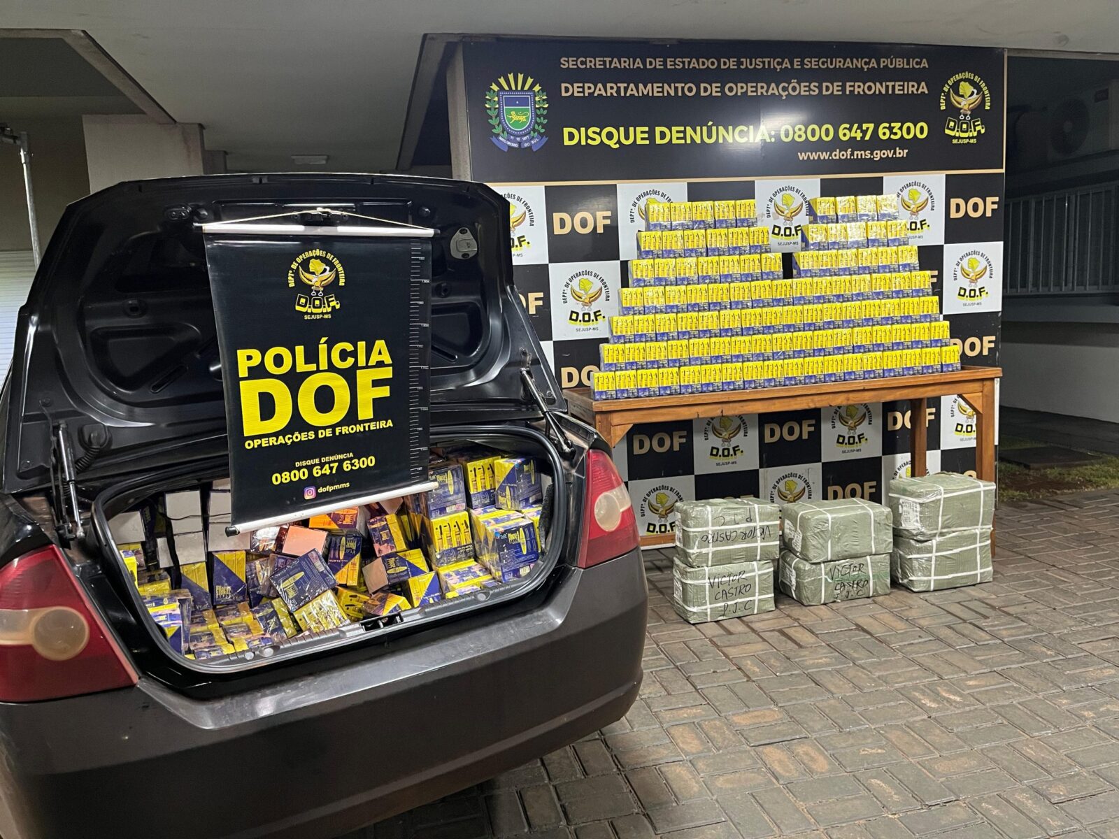 DOF apreende materiais de descaminho que seguiam para São Paulo