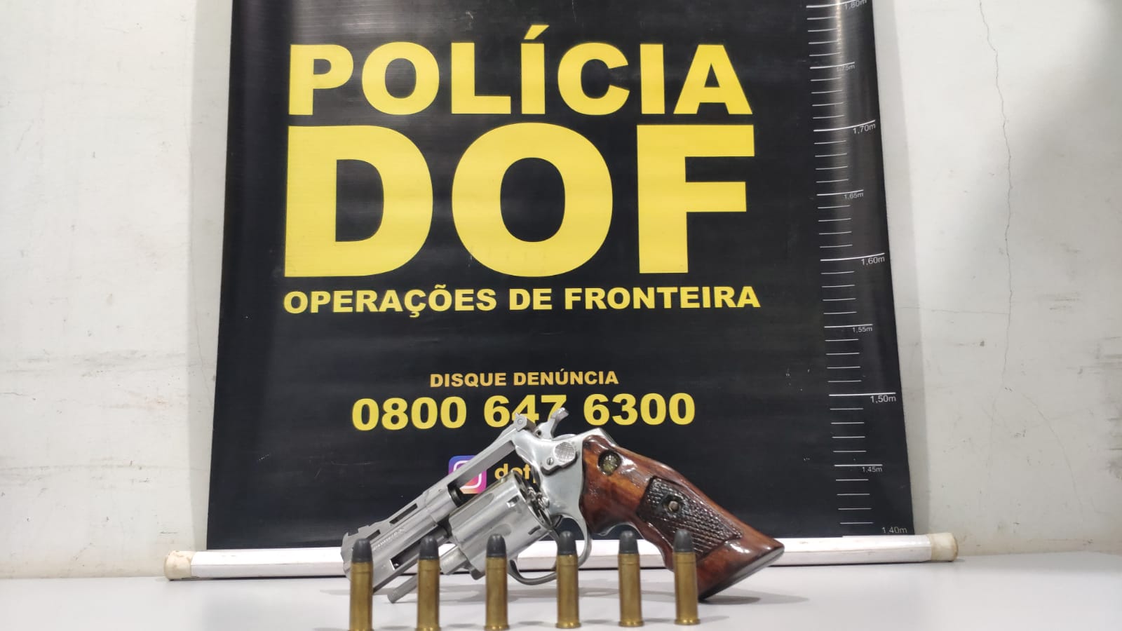 DOF apreende revólver e munições em Maracaju