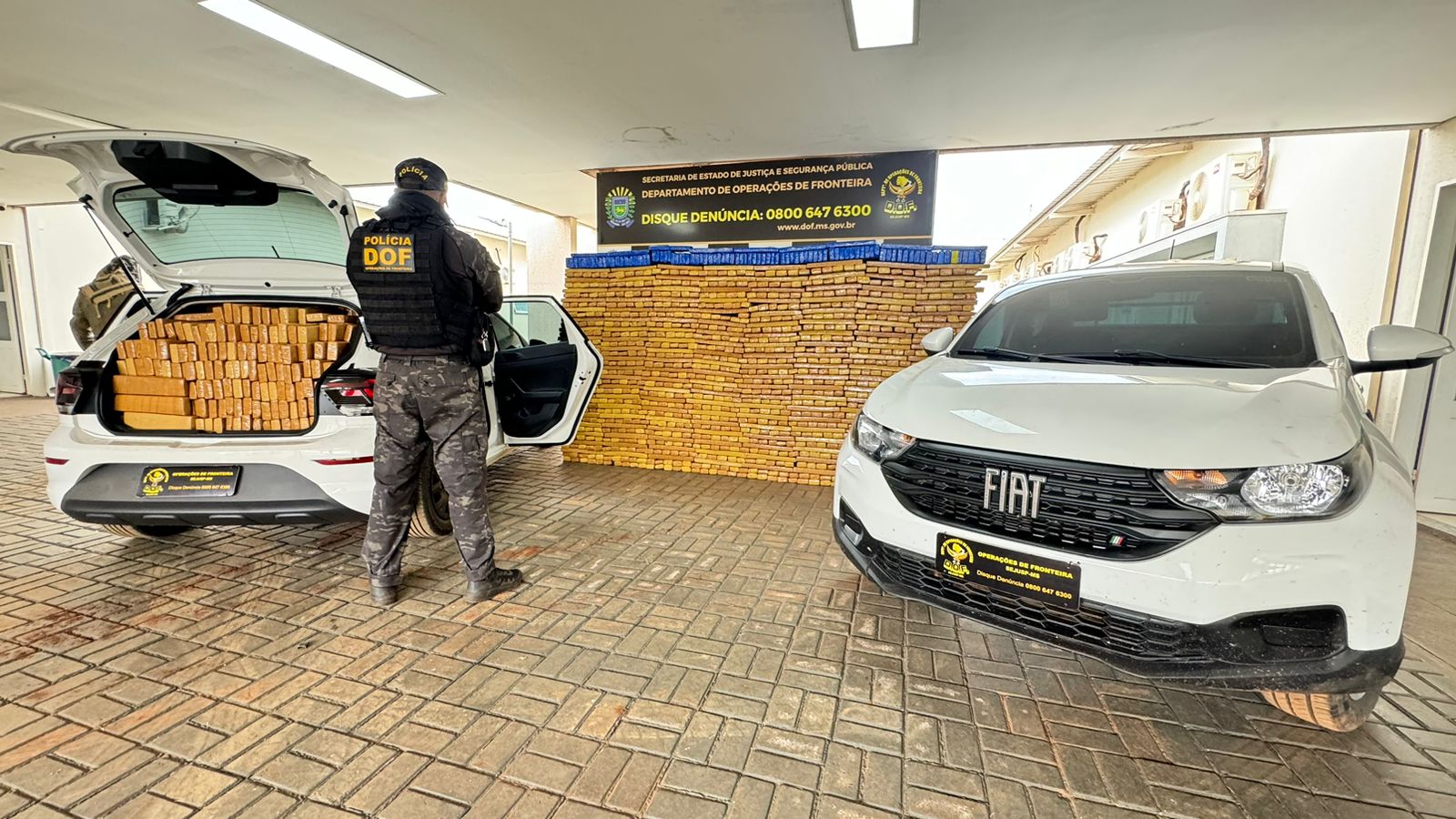 DOF recupera veículo furtado em Brasília com mais de 2,4 toneladas de drogas em Ponta Porã