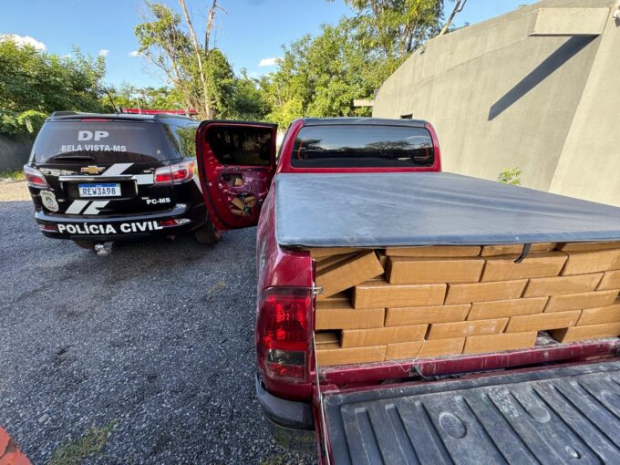 Polícia Civil apreende 1,7 tonelada de maconha e prende suspeito em flagrante em Bela Vista