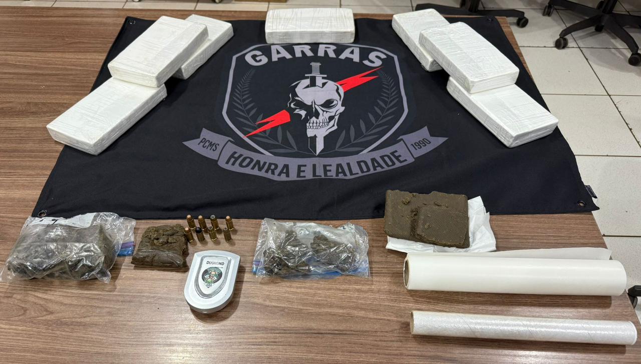 Polícia Civil do Mato Grosso do Sul prende por tráfico de drogas e posse ilegal de munições, dois indivíduos ligados a digital influencer de SP 