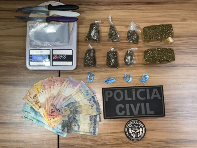 Polícia Civil fecha boca de fumo e prende suspeito de tráfico em Bela Vista