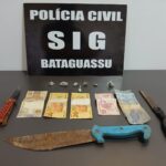 Polícia Civil prende suspeito por tráfico de drogas em Bataguassu, após flagrante em “biqueira”