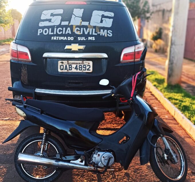 Polícia Civil recupera motocicleta furtada em Dourados e identifica cadeia de receptação em Fátima do Sul