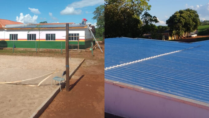 Prefeitura realiza troca do telhado do pavilhão superior da Escola Municipal Leonida La Rosa Balbuena, no Assentamento Jiboia