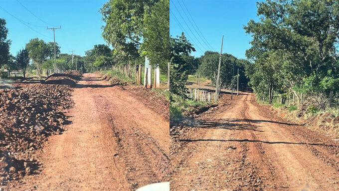 Prefeitura de Sidrolândia realiza manutenção nas estradas do Assentamento Terra Roxa