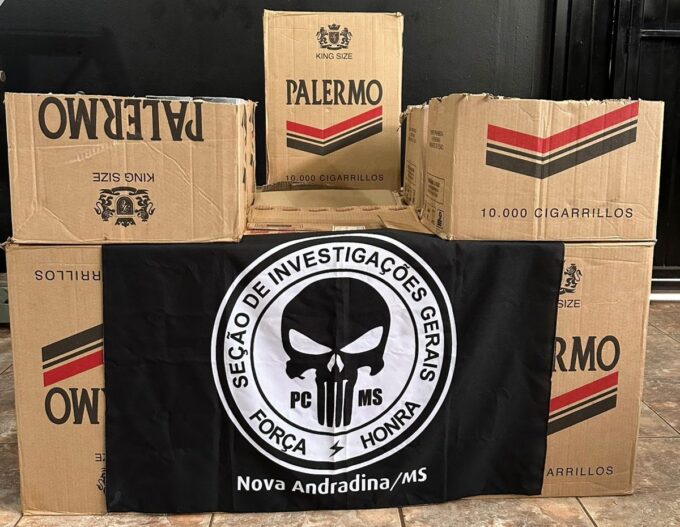 Ação da Polícia Civil em Nova Andradina apreende de mais de 7 mil maços de cigarros de origem estrangeira