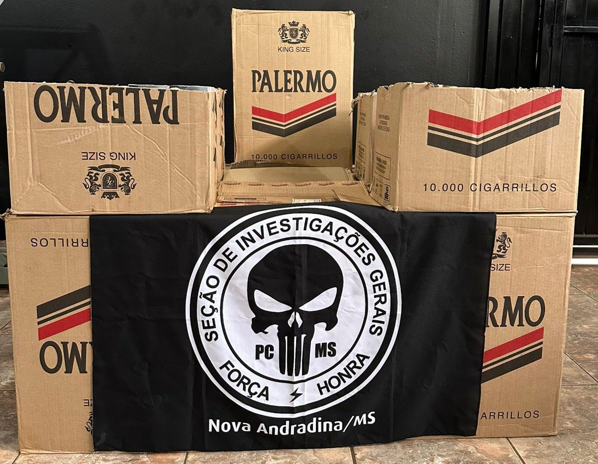 Ação da Polícia Civil em Nova Andradina apreende de mais de 7 mil maços de cigarros de origem estrangeira