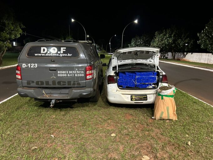 DOF apreende mais de 160 quilos de drogas em Iguatemi que seguiam para Minas Gerais