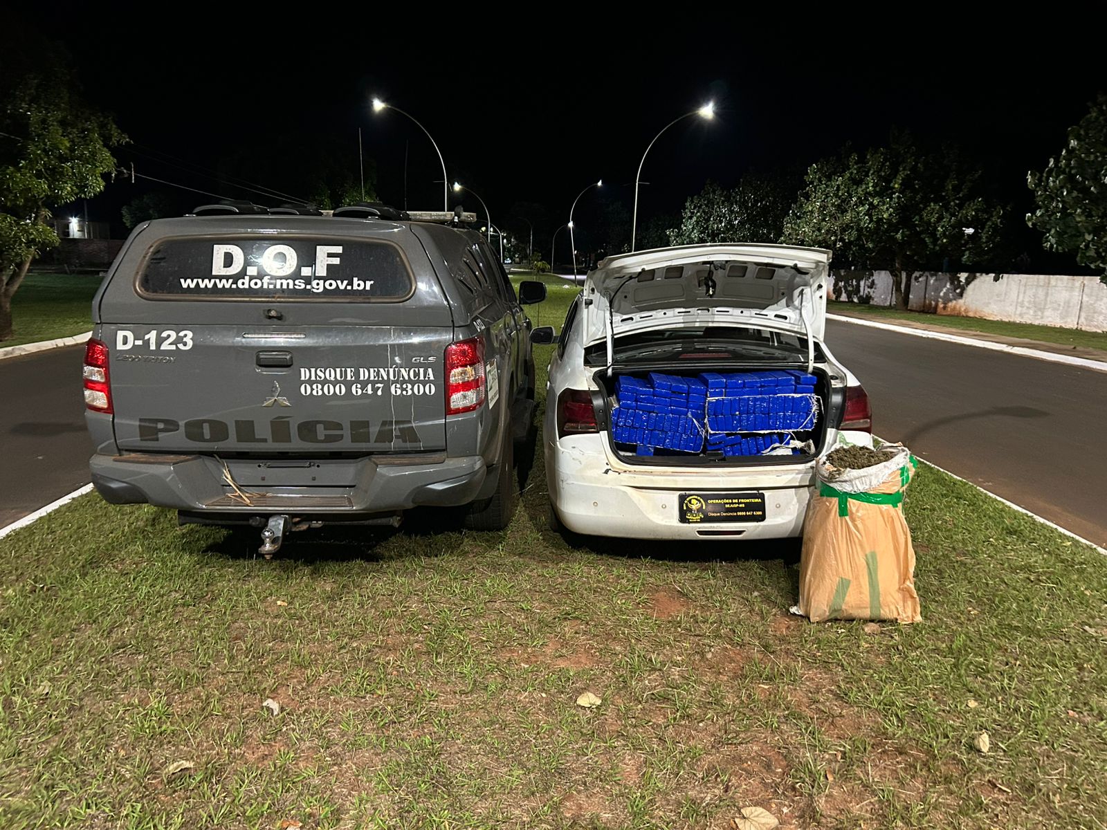 DOF apreende mais de 160 quilos de drogas em Iguatemi que seguiam para Minas Gerais