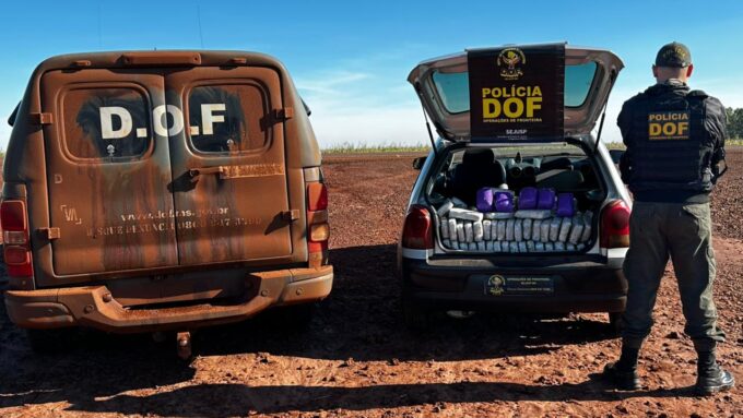 DOF apreende veículo com quase cem quilos de drogas em Ponta Porã