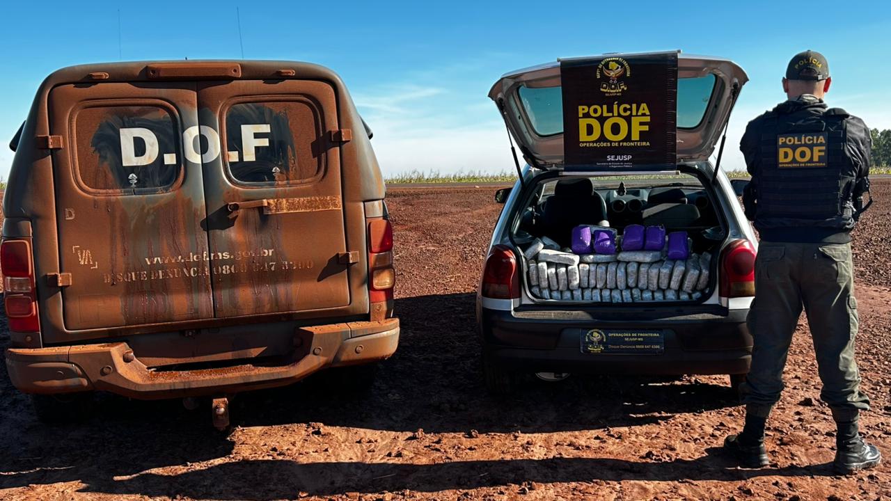 DOF apreende veículo com quase cem quilos de drogas em Ponta Porã