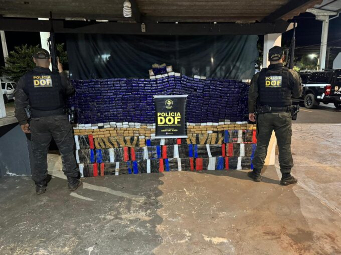 DOF apreende veículo com quase uma tonelada de maconha em Maracaju