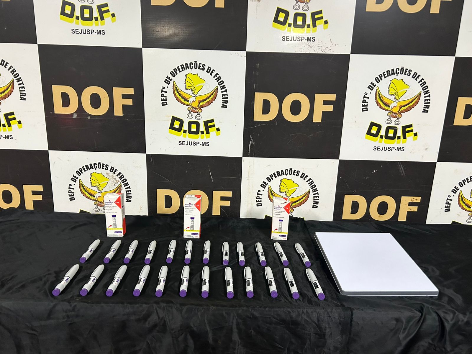 DOF apreende veículo que seguia para Campo Grande com canetas de Mounjaro