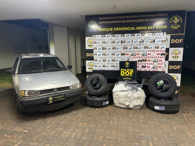 DOF apreende veículo que seguia para Campo Grande com produtos de contrabando e descaminho
