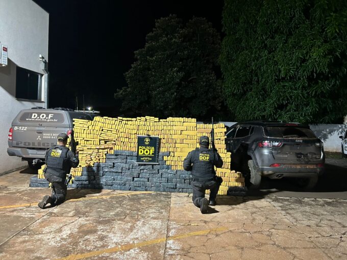 DOF e CGPA recuperam veículo furtado em Santa Catarina carregado com mais de 1,5 tonelada de droga em Maracaju