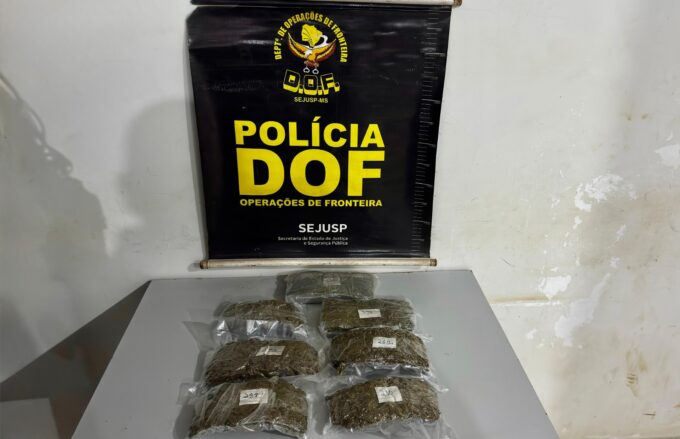 Homem que seguia para Goiás com droga junto ao corpo é preso pelo DOF em Maracaju