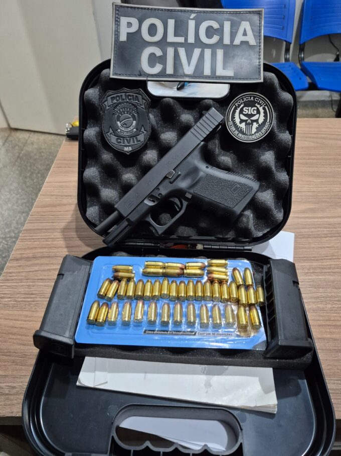 Polícia Civil apreende arma de fogo em operação realizada em Chapadão do Sul