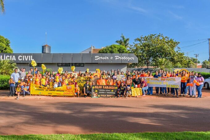 Polícia Civil participa de passeata de conscientização contra abuso e exploração sexual de crianças e adolescentes em Selvíria