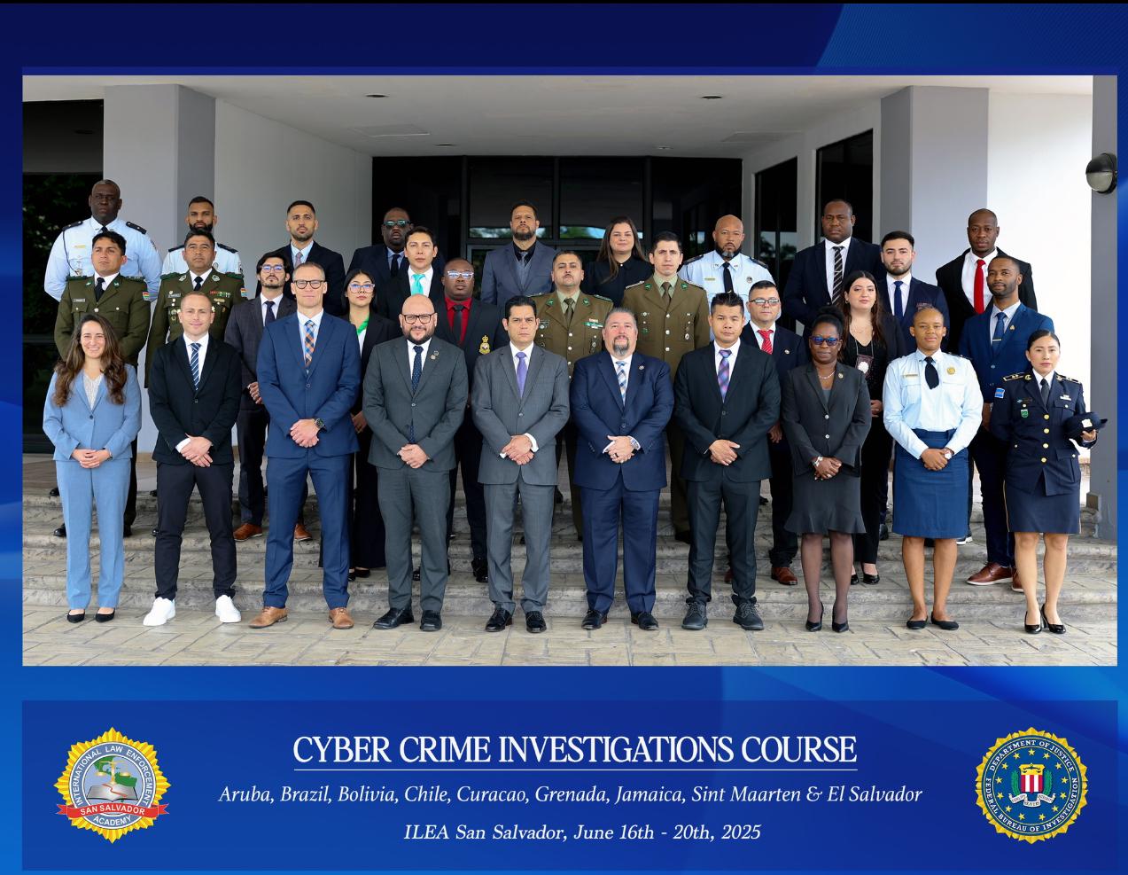 Policial civil participa de curso de investigações de crimes cibernéticos ministrado pelo FBI, em San Salvador