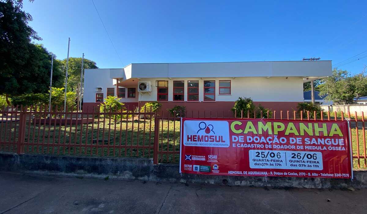 População convocada para doar sangue no Hemosul nesta quarta e quinta-feira