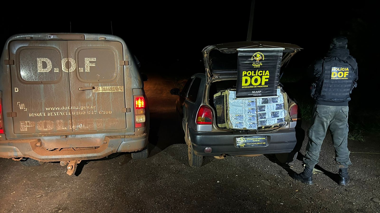 Veículo com mais de 600 celulares é apreendido pelo DOF em Laguna Carapã