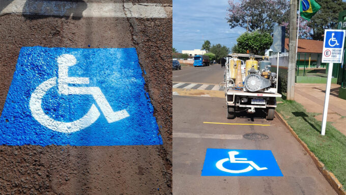 Prefeitura de Sidrolândia instala placas e estacionamento exclusivo para pessoas com deficiência em escolas da cidade
