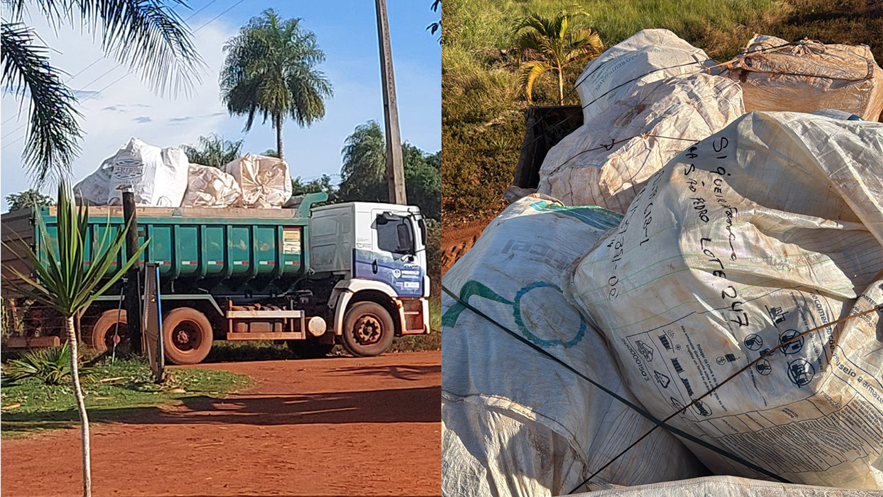 Prefeitura de Sidrolândia, por meio da SEDERMA, realiza recolhimento itinerante de embalagens de agrotóxicos em assentamentos rurais
