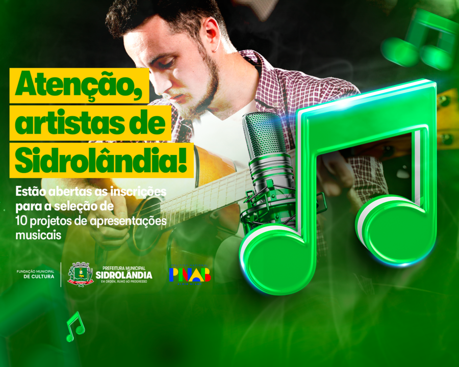 Começam as inscrições para apresentações musicais com apoio da Política Nacional Aldir Blanc