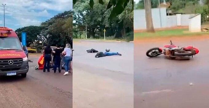 Motociclista morre em acidente com caminhão em Sidrolândia (vídeo)