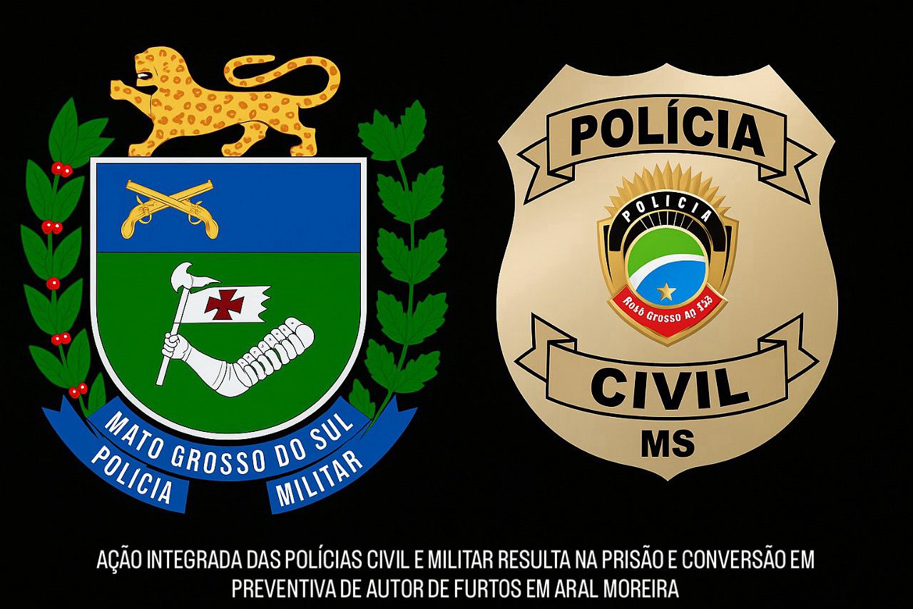 Ação integrada das Polícias Civil e Militar resulta na prisão de autor de furtos em Aral Moreira