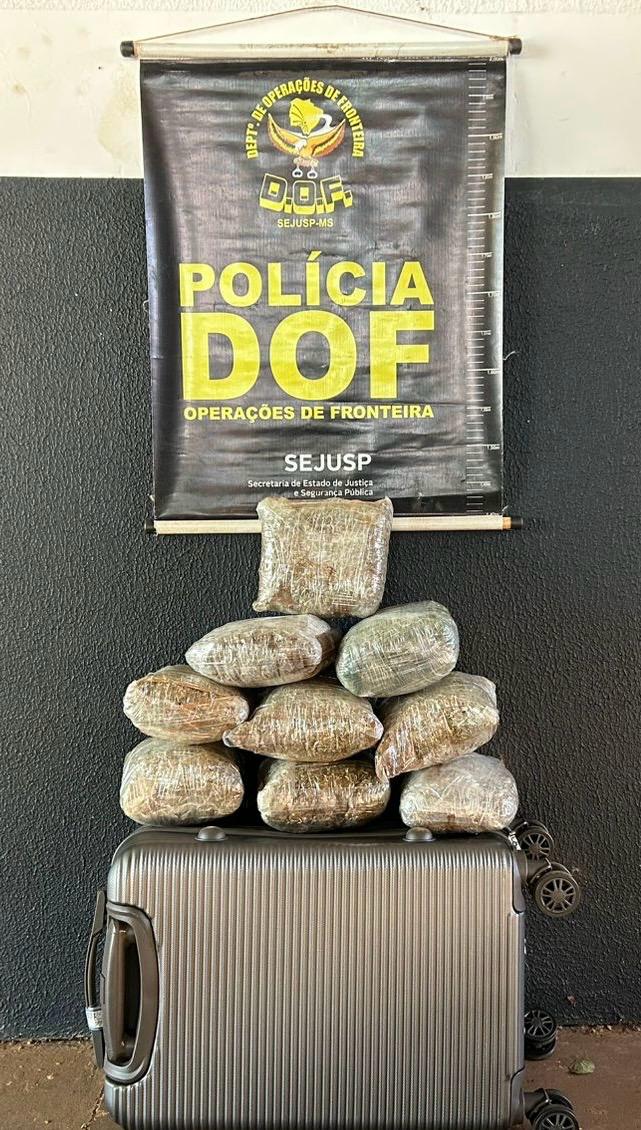 Adolescente é apreendida pelo DOF com mais de 5 quilos de skunk em Ponta Porã