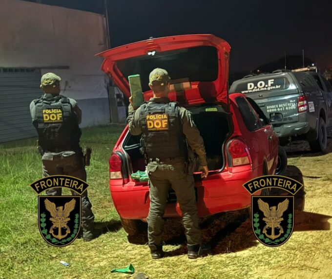 Carro furtado em Curitiba é recuperado pelo DOF com mais de 50 quilos de drogas