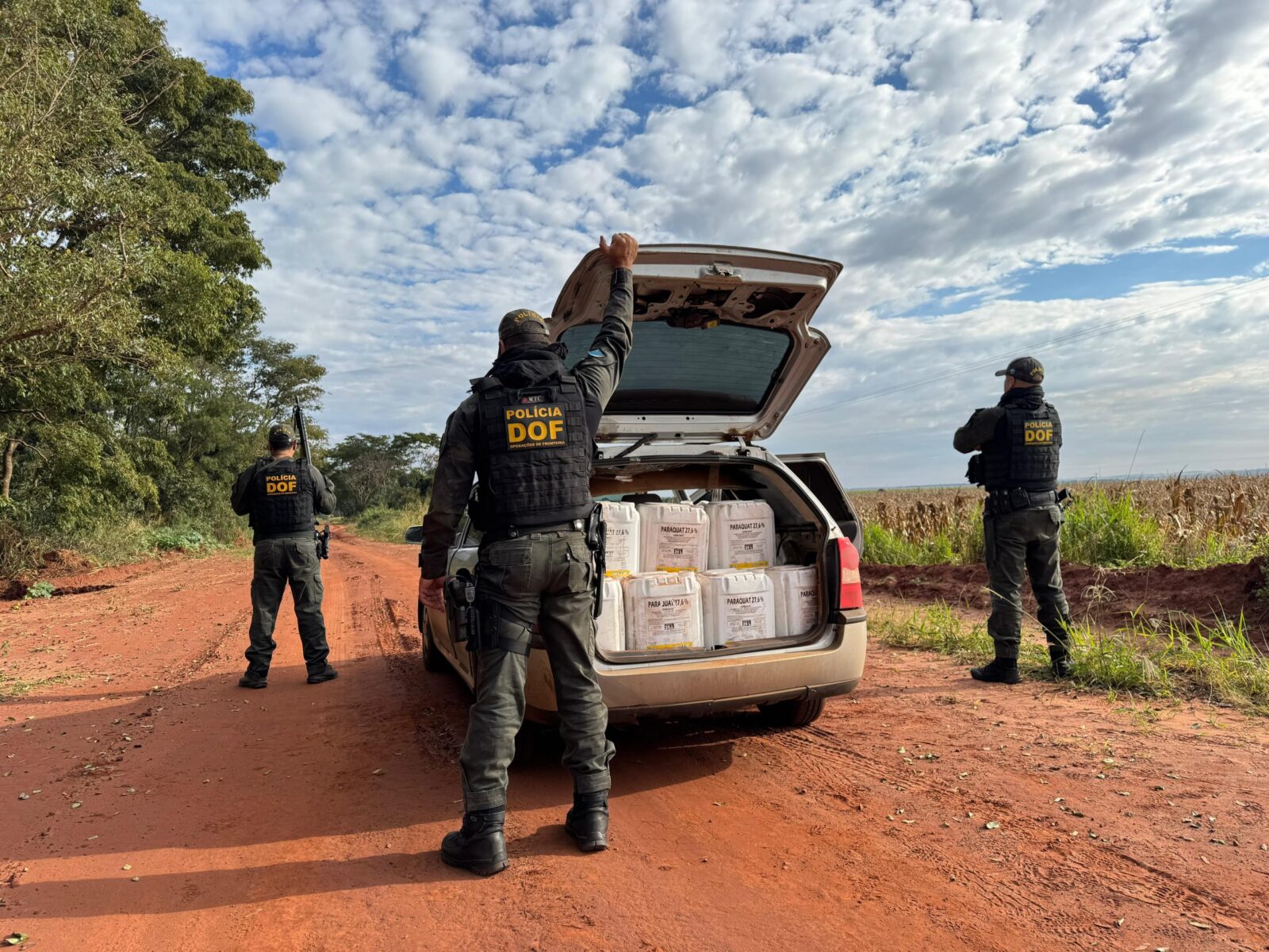 DOF apreende veículo carregado com agrotóxicos em Caarapó